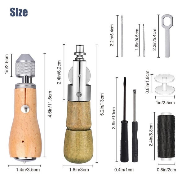 Professional Leather Sail Canvas DIY Sewing Awl Repair Tool Kit Carousel 7