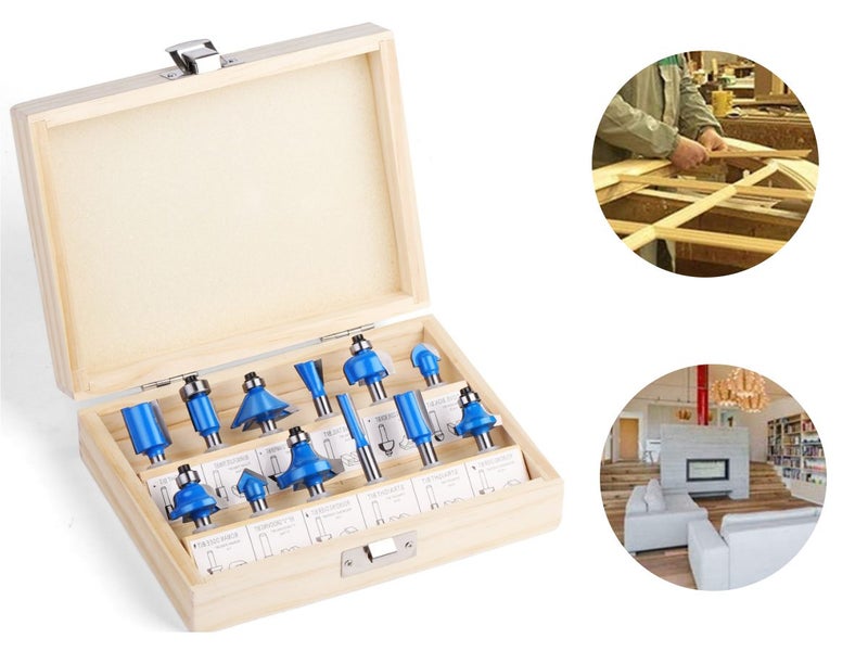 PTN New 1/4" Router Bit Set 12Pcs Sale Sale Carousel 2