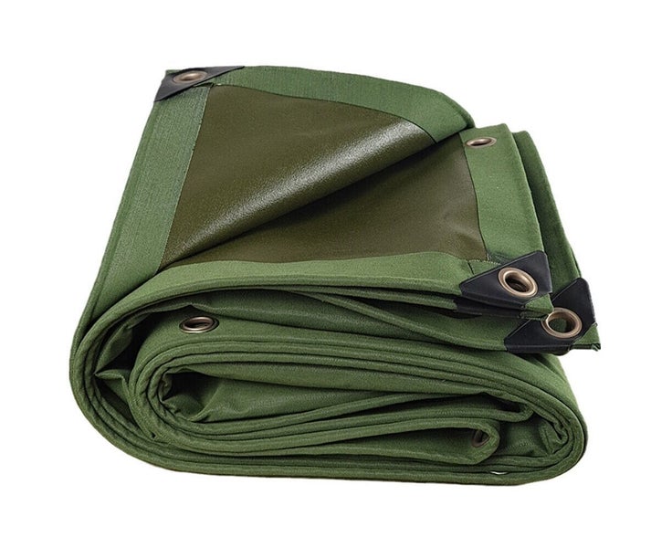 2m*2m Army Heavy Duty Canvas Tarp Tarpaulin Sun Blocked Dustproof Waterproo Carousel 1
