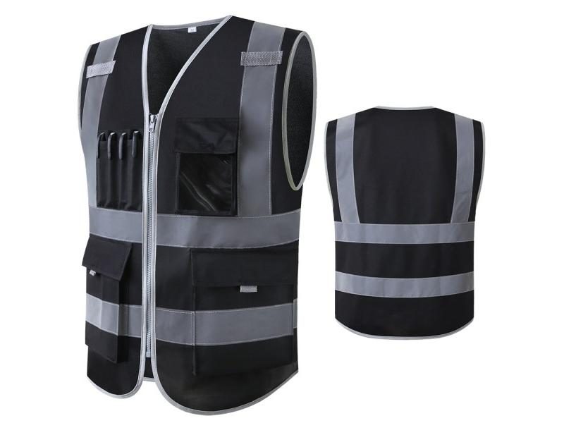 Safety Night Reflective Vest Logo Custom Hi Vis Workwear Jacket For Women Men Carousel 2