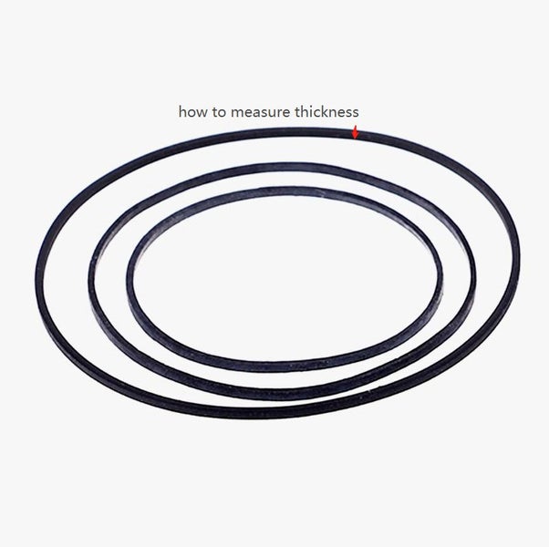 Mixed Folded Length 0.5mm 0.7mm Square Black Rubber Cassette Tape Belts For Carousel 1