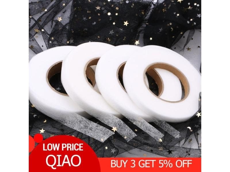 70yards White Black Double Faced Adhesive Fabric Tape Patch DIY Cloth Garment Carousel 2