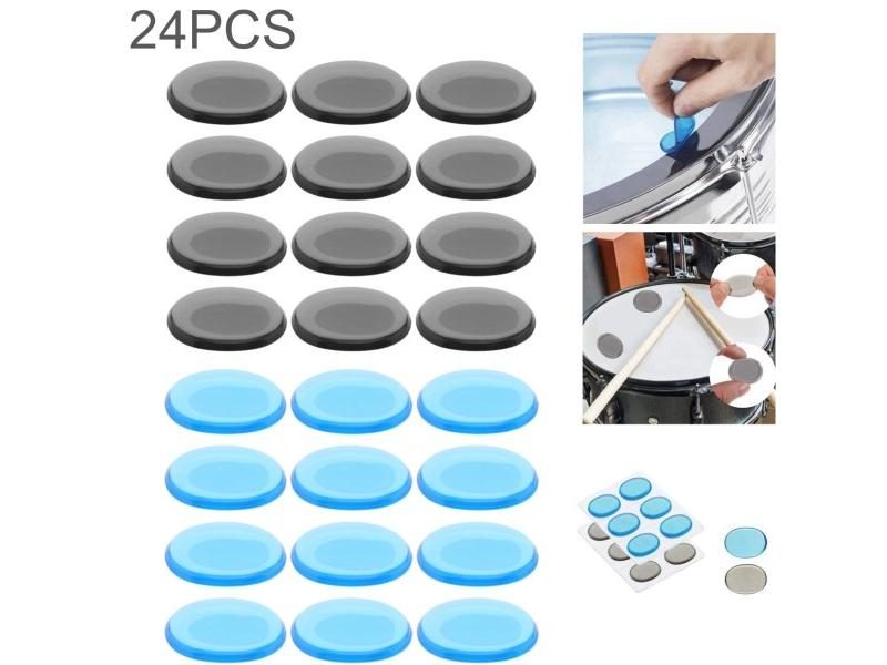 6/12/24Pcs Drum Mute Pad Transparent Silicone Jazz Snare Drum Muffler 3 Colors Carousel 2