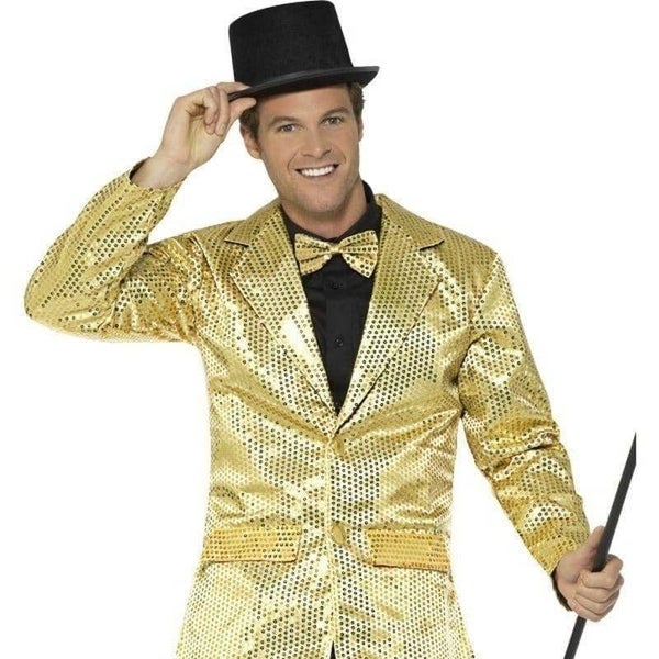 Sequin Jacket Mens Adult Gold Carousel 1