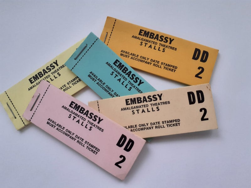 Full Book of 17 Vintage Movie Tickets – Great Ephemera for Journals Carousel 1