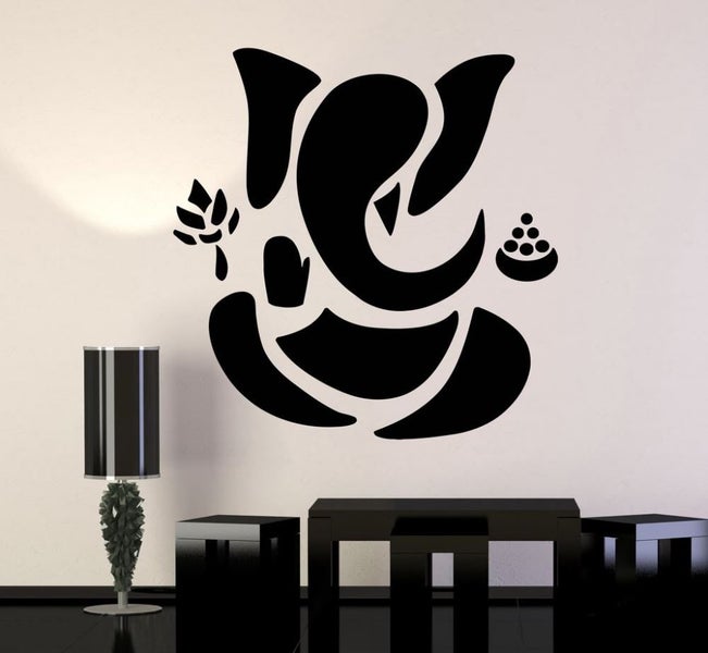Wall Sticker - wall decal Vinyl Wall Decal Abstract Ganesha Hindu wall arts Carousel 1