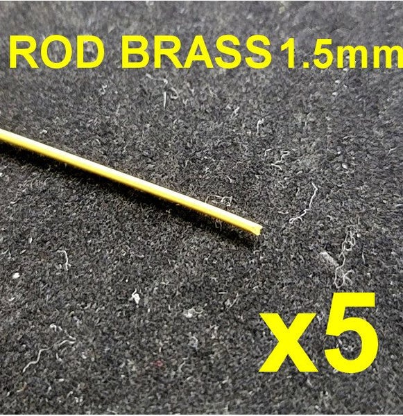 Model / Hobby Brass Rod1.5mm – length 10cm – pack of 5 Carousel 1