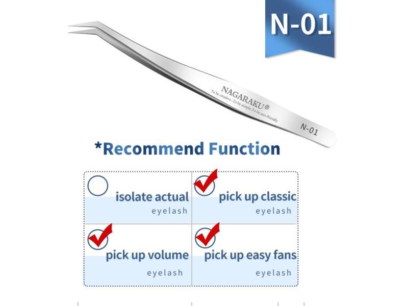 Stainless Steel Straight Curved Nail Tweezers Set Makeup Tools Carousel 1