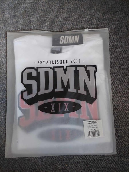 SDMN Varsity T-Shirt White - Medium Carousel 1