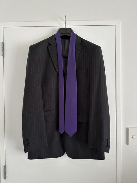 Hallensteins black pinstripe suit Carousel 1