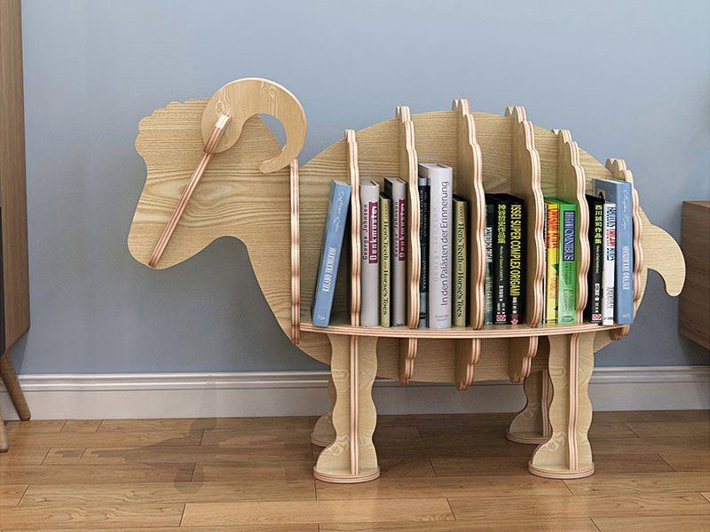 “Final stock clearance "Children Wooden Animal Bookshelf - Sheep Carousel 2