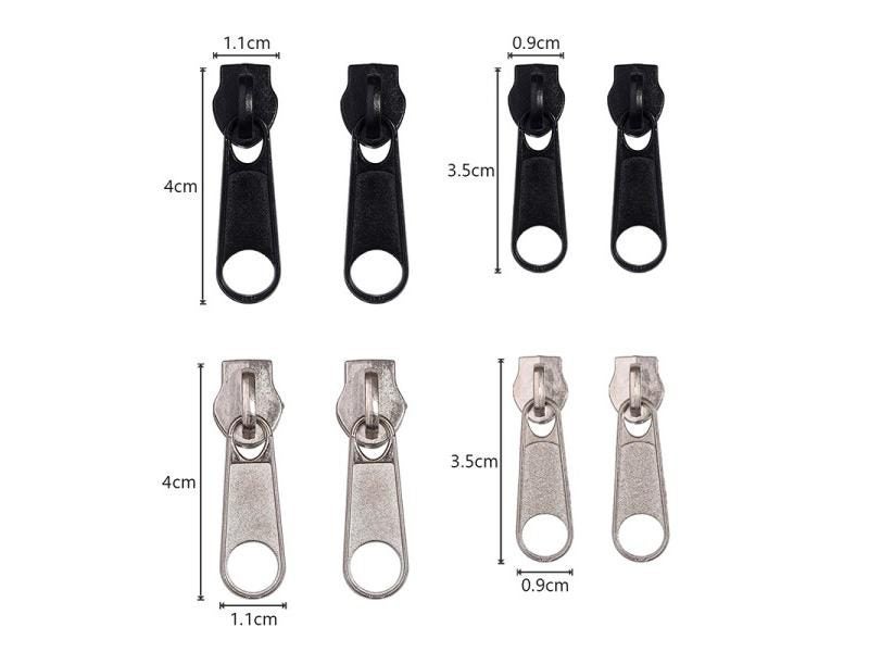 8pcs Metal Zipper Silder Nylon Zips Jacket Bag Purse Pockets Repair Zippers Carousel 1