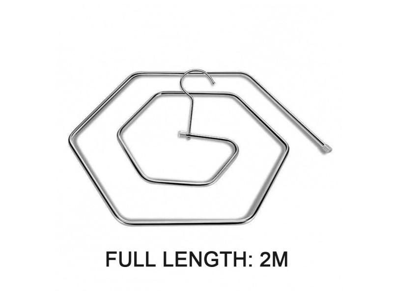 Round Spiral Quilt Sheets Hanger Stainless Steel Rotating Drying Rack Save Carousel 1