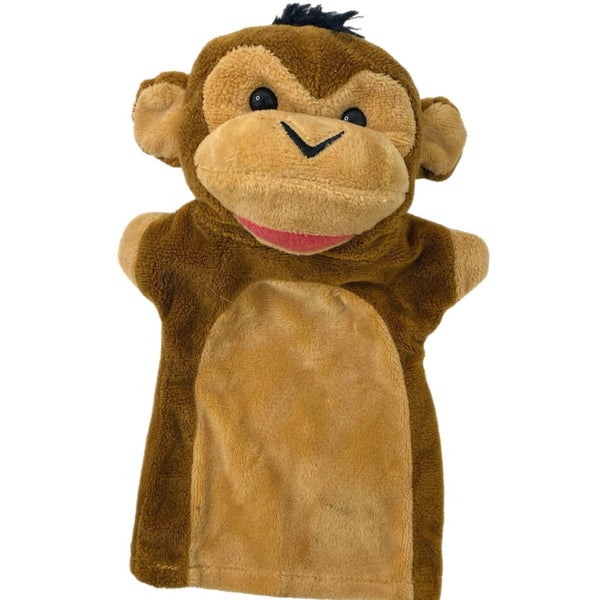Brown Monkey Hand Puppet Plush Pretend Play Toy Stuffed Animal Carousel 1