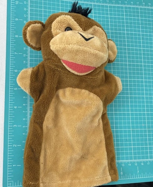 Brown Monkey Hand Puppet Plush Pretend Play Toy Stuffed Animal Carousel 2
