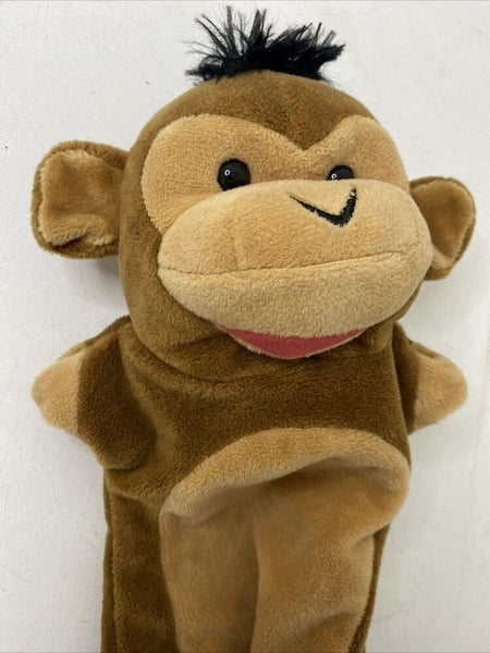 Brown Monkey Hand Puppet Plush Pretend Play Toy Stuffed Animal Carousel 6