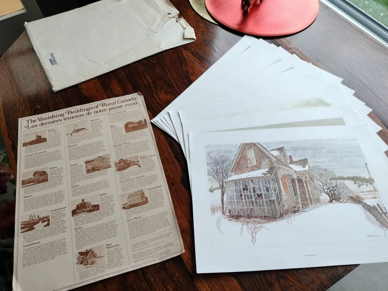 Vintage Set of Prints: Vanishing Buildings of Rural Canada x10 Carousel 1