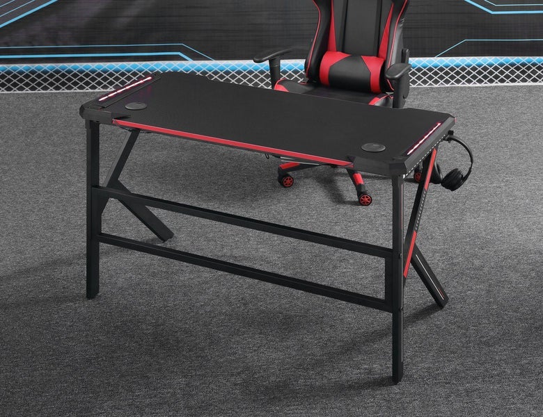 “Final stock clearance "Computer Gaming Desk with Lighting Feature - 120cm Carousel 1