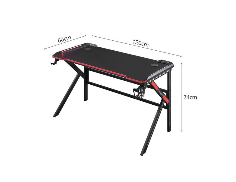 “Final stock clearance "Computer Gaming Desk with Lighting Feature - 120cm Carousel 8