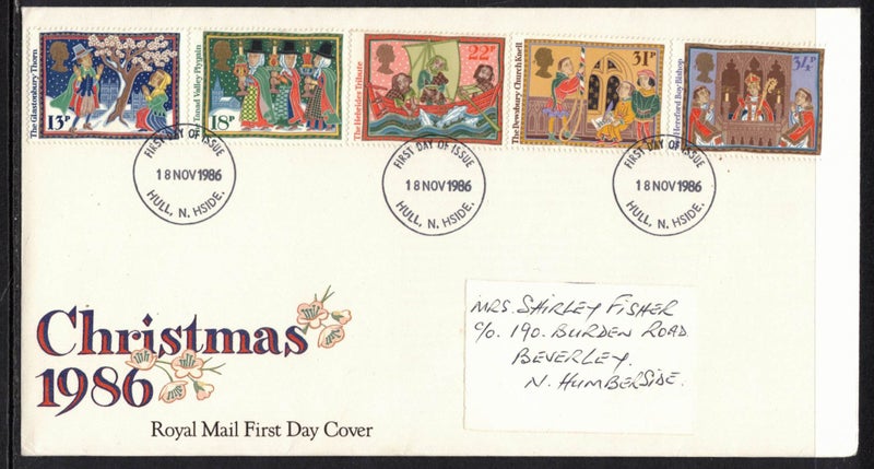 (g) Great Britain 1986 Christmas FDC Carousel 1