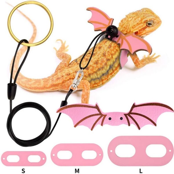 Gecko Chest Strap Walking Reptile Leash Lizard Traction Rope Lizard Harness Set Carousel 15