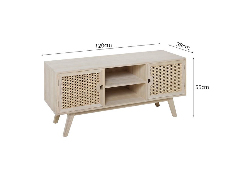 “Final stock clearance " Palma Rattan Entertainment Cabinet 120CM Carousel 6