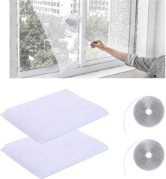 Window Mosquito Nets, 2 Pcs 130 * 150cm Window Mesh Insect Screen, Diy Window Mo Carousel 1