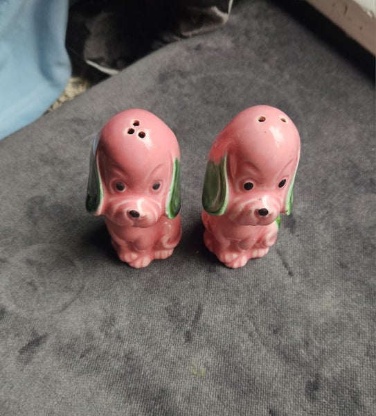Vintage Pink Dogs, Salt And Pepper Carousel 2