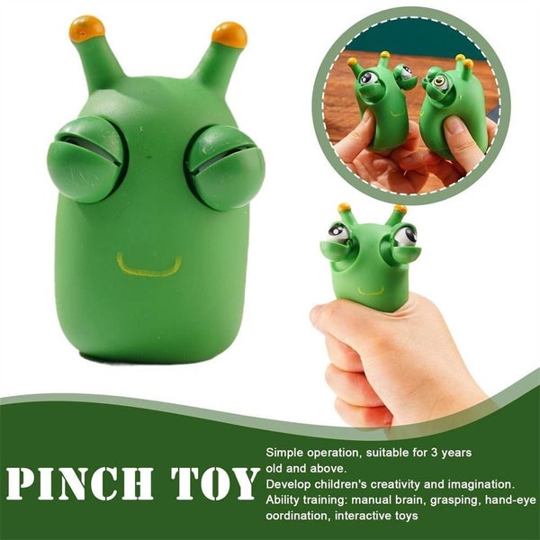 Party Favor Worm Pinch Toy 1PC Eye Poppers Squeeze Eyeball Popping Squeeze Toy Carousel 1