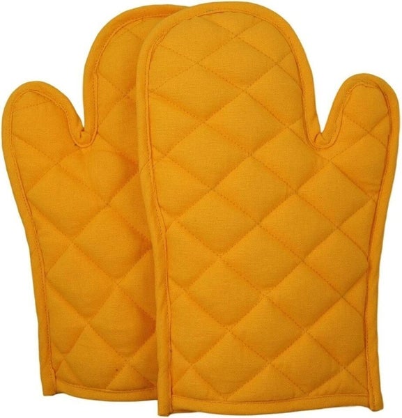 1 Pair Oven Gloves Heat Resistant Quilted Mitts Skin Friendly for Cooking Baking Carousel 8