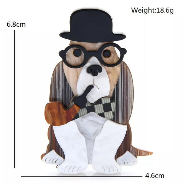 Acrylic Dog Brooch Carousel 2