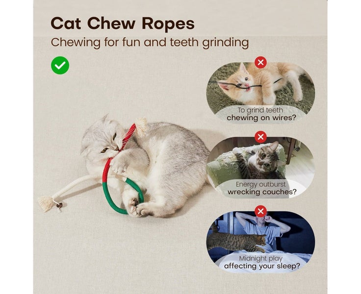 3pcs Cat toy Cat Chewing Toy rope interactive Cat chewing rope catnip toy Carousel 2