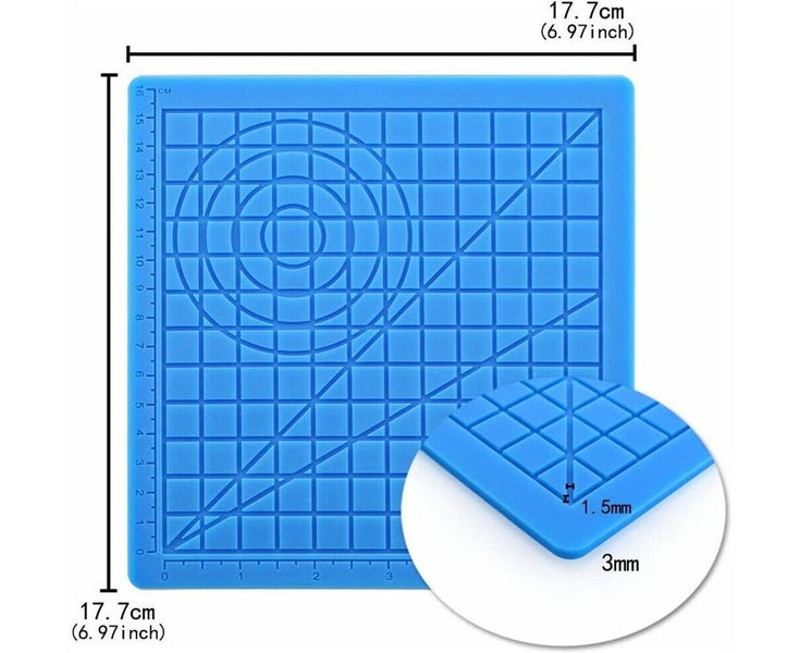 3D Printing Pen Silicone Design Mat with Basic Template withFinger Caps- Carousel 2