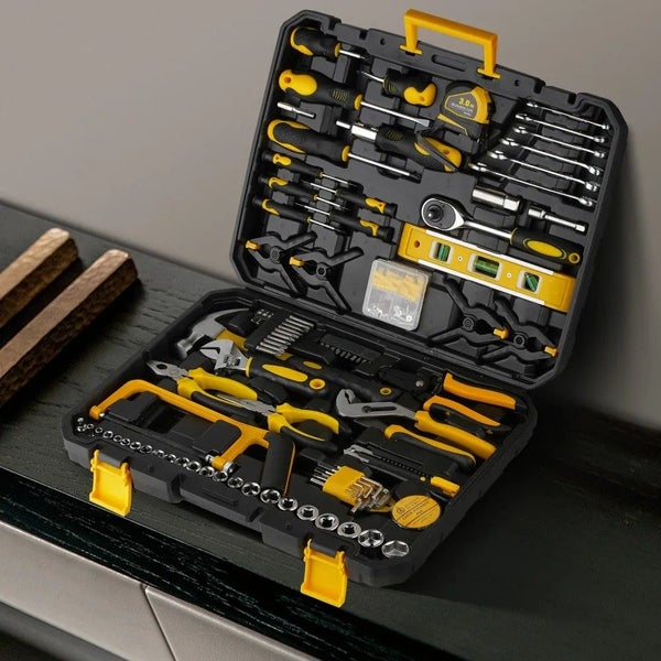 158PCs Hand Tool Set Portable Mechanics Automotive Repair Workshop Tool Kit Carousel 1