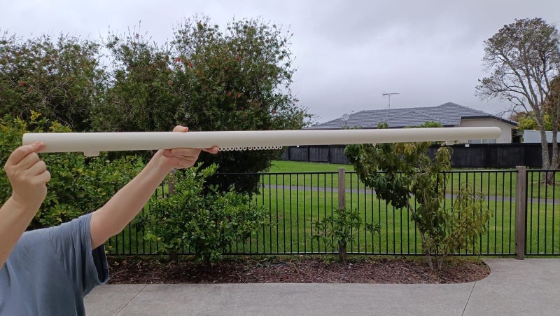Beautiful custom made timber curtain rod Carousel 1