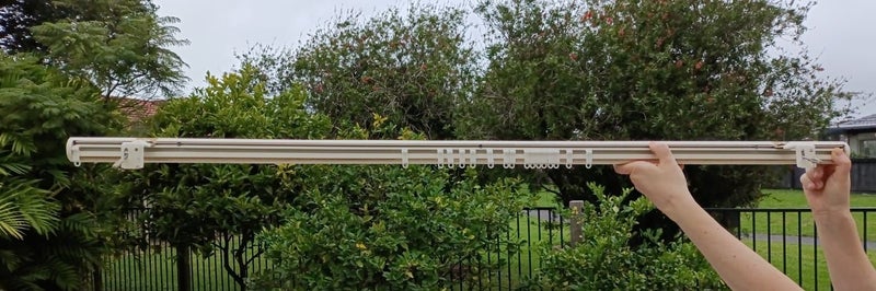 Beautiful custom made timber curtain rod Carousel 2