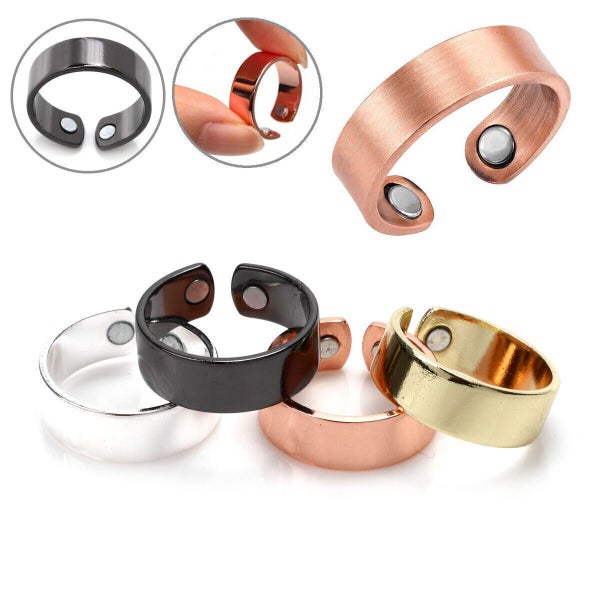Copper Magnetic Health Ring Magnets Arthritis Therapy Pain Relief Healing Gift Carousel 2