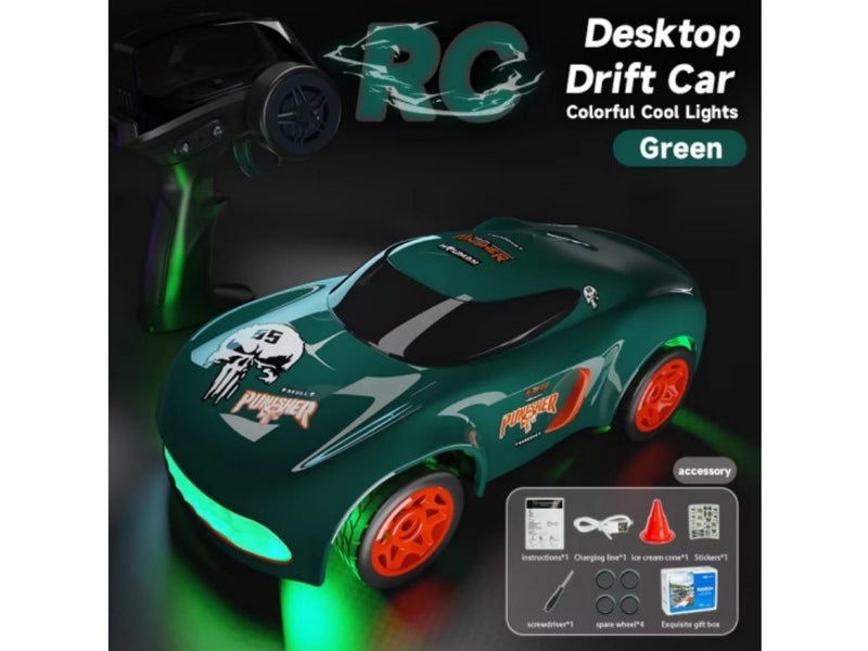 1:64 Remote Control RC Car - 2025 Mini Racing Drift Car with Lights & 4WD Carousel 1