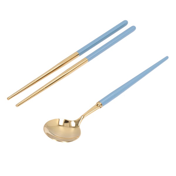 travel utensils set Stainless Steel Flatware Set Reusable Utensils Set Student Carousel 1