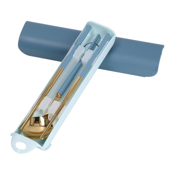 travel utensils set Stainless Steel Flatware Set Reusable Utensils Set Student Carousel 8