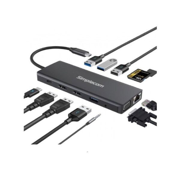 Simplecom Chn612 Usb C 12 In 1 Multiport Docking Station Carousel 2