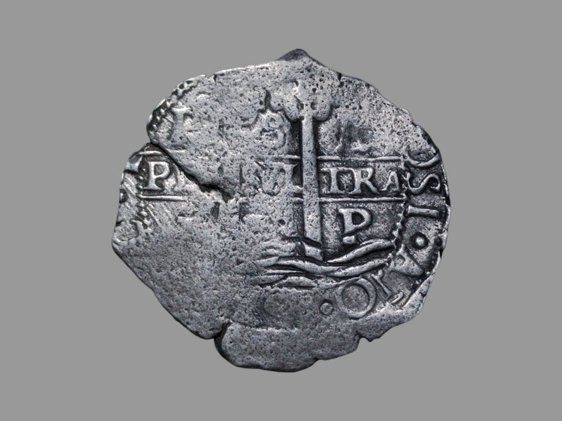 ANE: 1673 Spanish Bolivia Silver Pillar 8 Reales Carousel 1