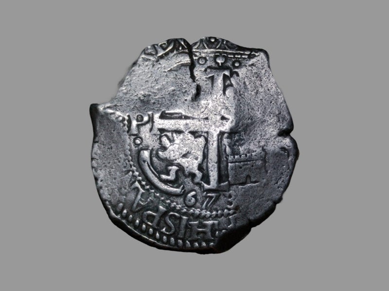 ANE: 1673 Spanish Bolivia Silver Pillar 8 Reales Carousel 2