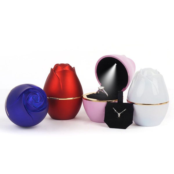 Ring Box Creative Shape Storing Necklace Ring Jewelry Box Trinket Gift Case Easy Carousel 1