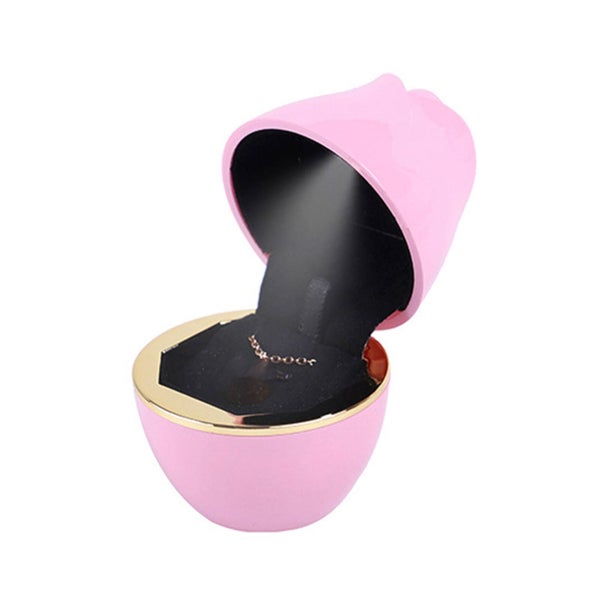 Ring Box Creative Shape Storing Necklace Ring Jewelry Box Trinket Gift Case Easy Carousel 14