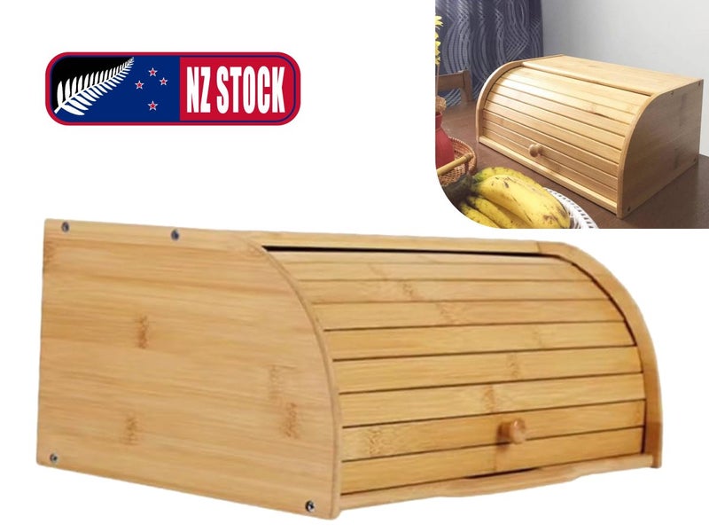 Bamboo Bread Bin Storage Box Carousel 1