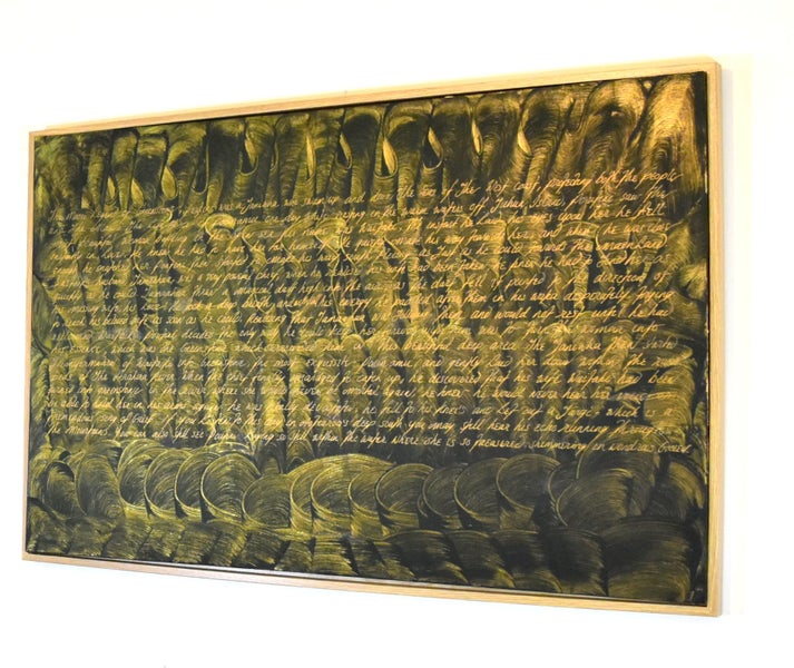 THE MAORI LEGEND OF GREENSTONE - GOLD LEAF - FLOATING FRAME - LARGE Carousel 2