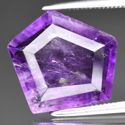 5.14ct 13x11.5mm Pentagon SI2 Natural Unheated Purple Amethyst Gemstone Africa Carousel 1