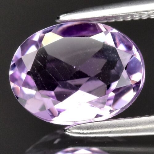1.13ct 8x6mm Oval VS Natural Unheated Purple Amethyst Gemstone Africa Carousel 1