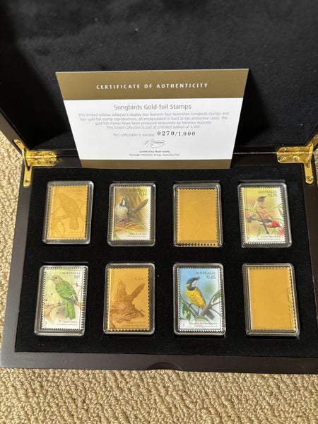 Songbirds Gold Foil Stamps Carousel 1